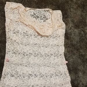 Light pink layered top